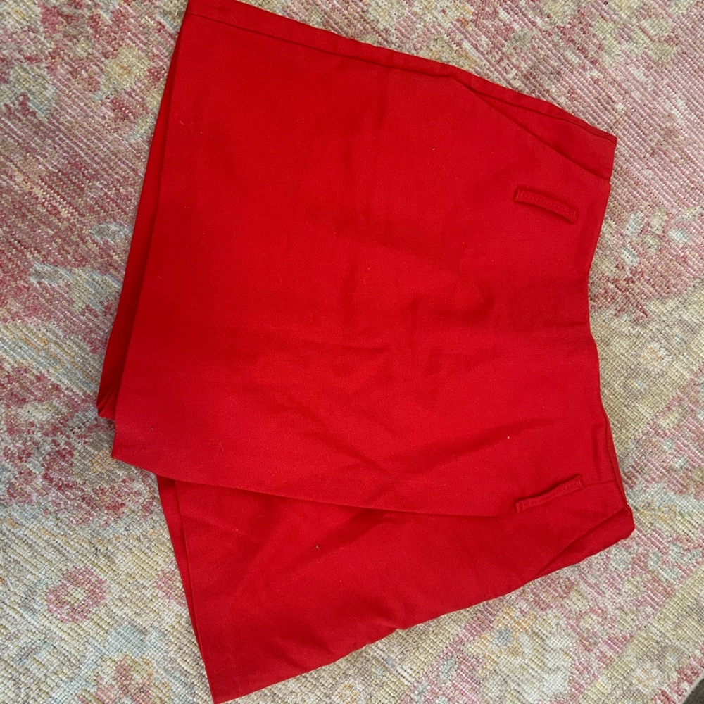 Zara Red Skort with Pockets